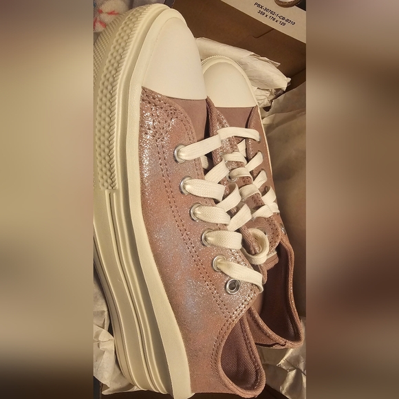BNIB! Converse Chuck Taylor All Star Move Metallic Suede - 8.5 - Picture 9 of 11